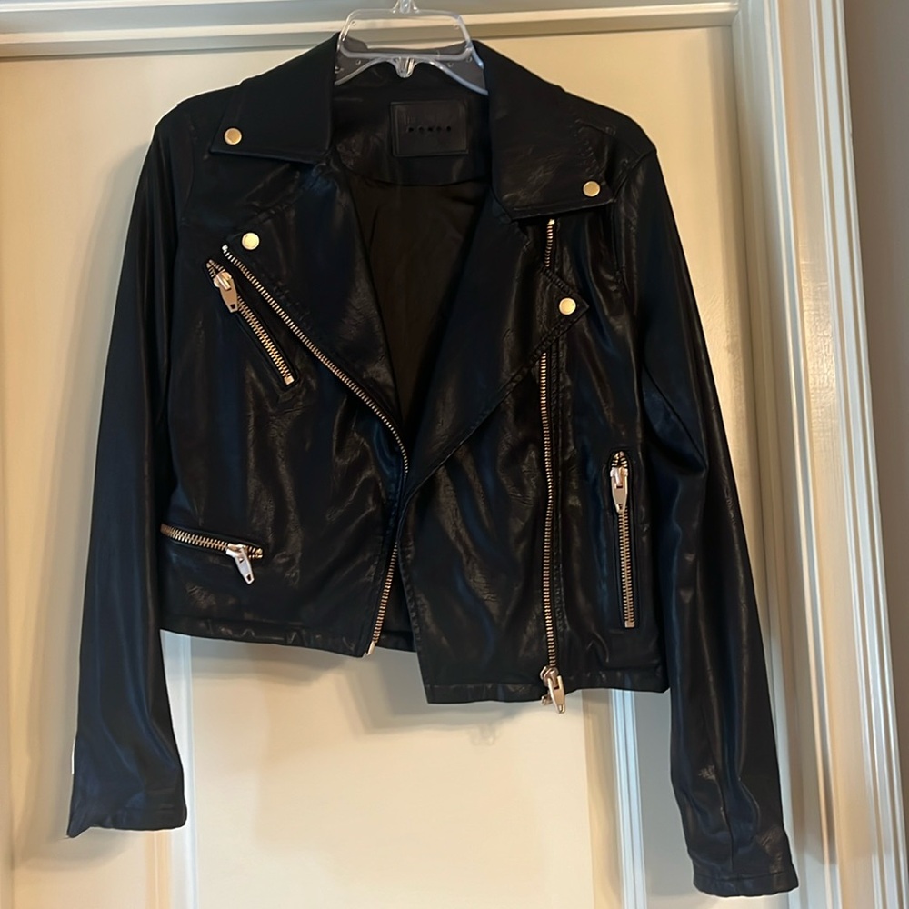 Faux leather jacket size small
